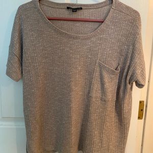 crew neck pocket shirt